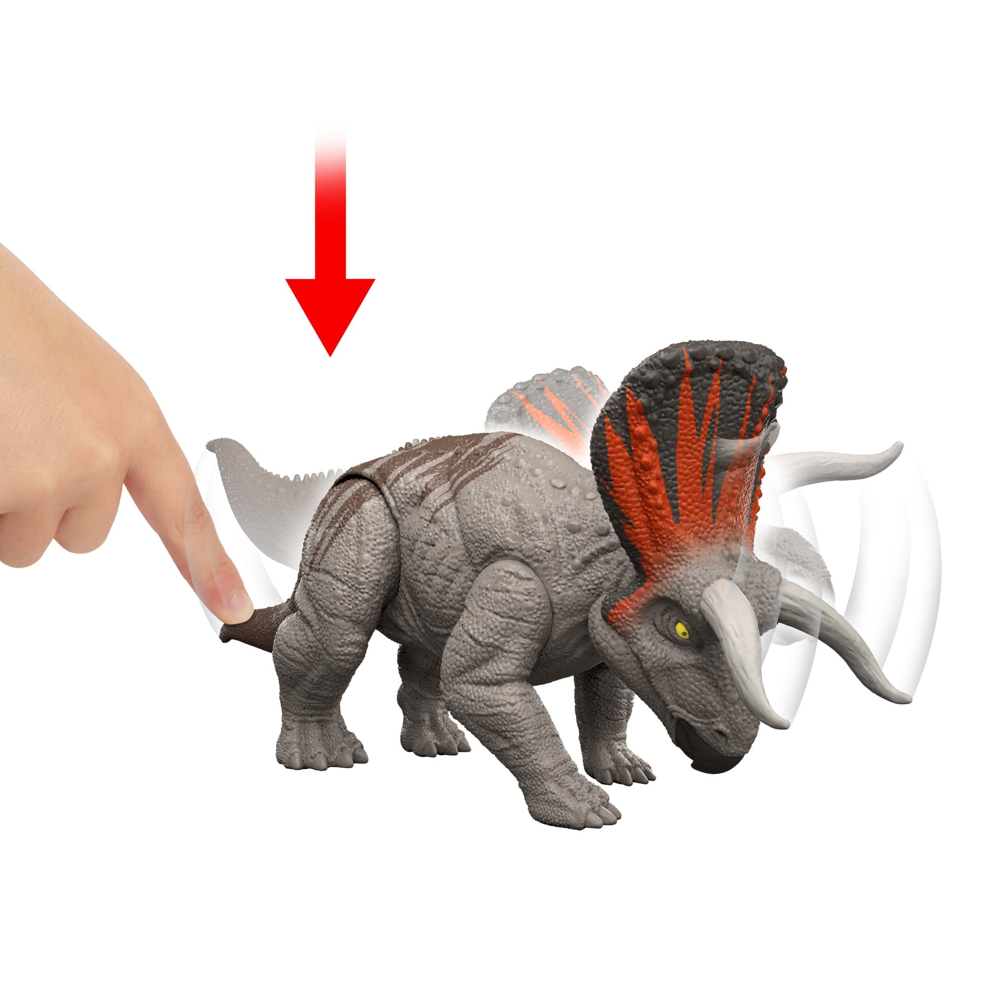 Jurassic World Rebirth Strike Attack Dinosaur Toy With Single Strike Action, Authentic & Posable
