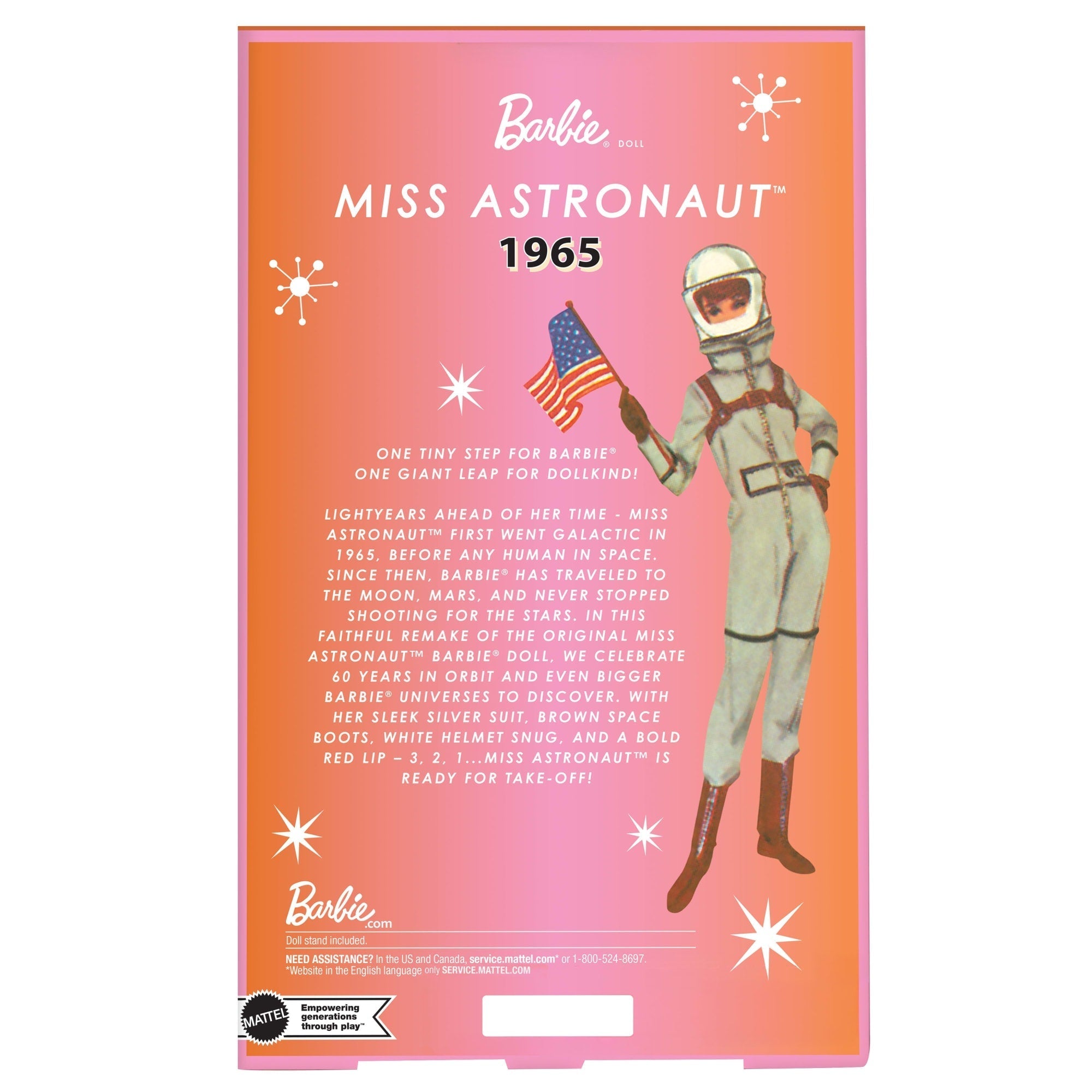 Barbie Signature Miss Astronaut Doll Collectible With Silver Suit, Space Boots, & Helmet Accessory
