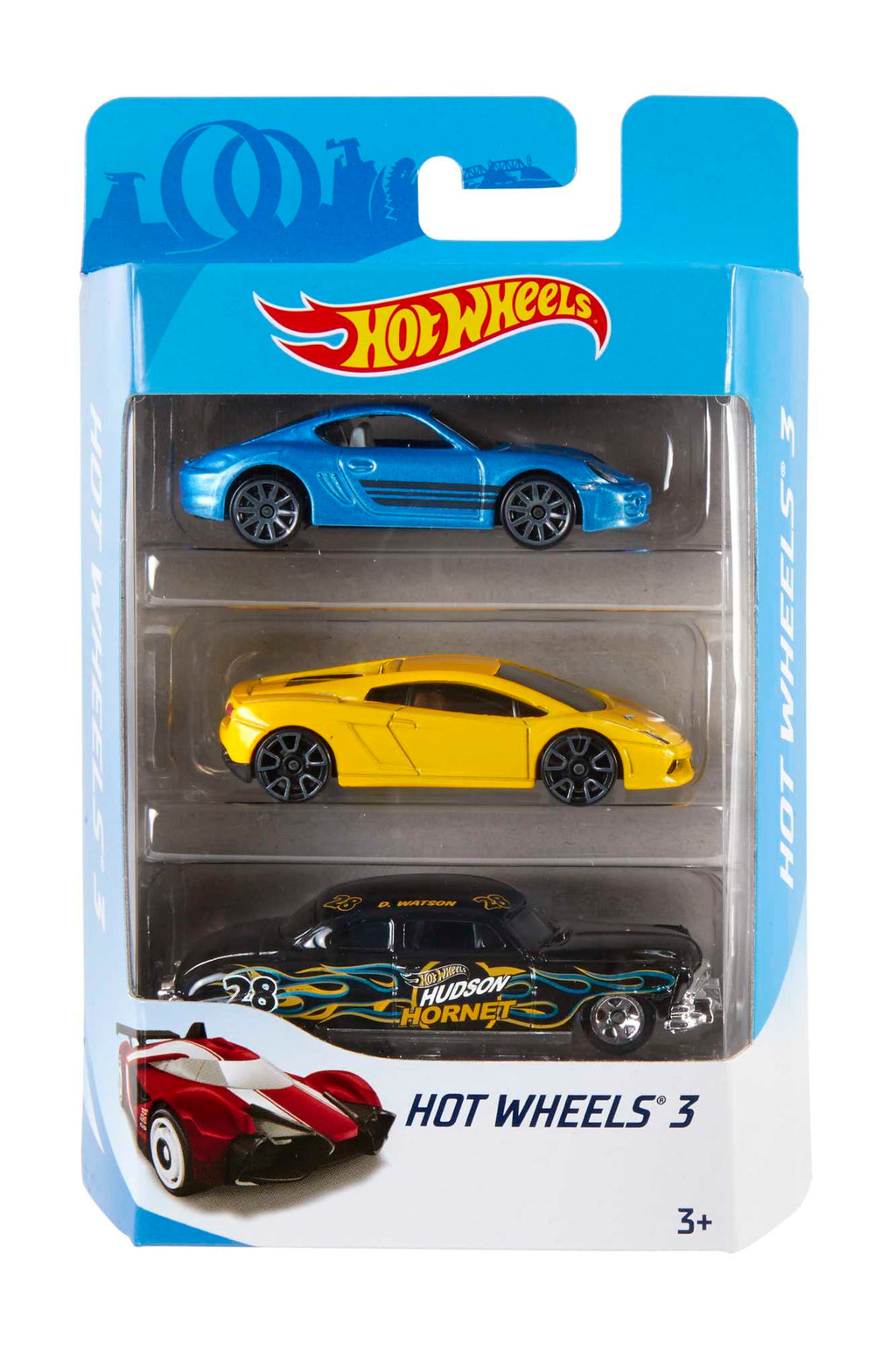 Hot Wheels 1:64 Scale Toy Cars & Trucks, 3-Pack