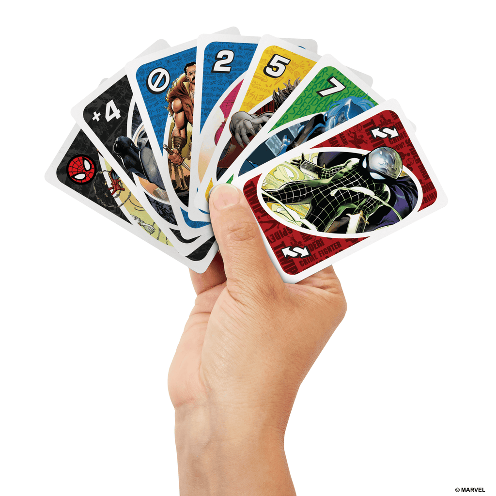 UNO The Amazing Spider-Man Card Game For Kids, Adults & Family Night inspired By Marvel Comic Book Series