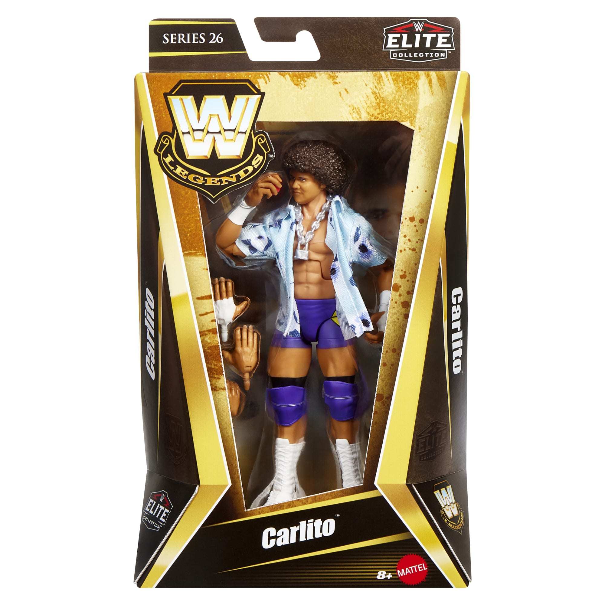 WWE Elite Legends Carlito Action Figure & Accessories, Series 26 Collectible Set, 6-inch