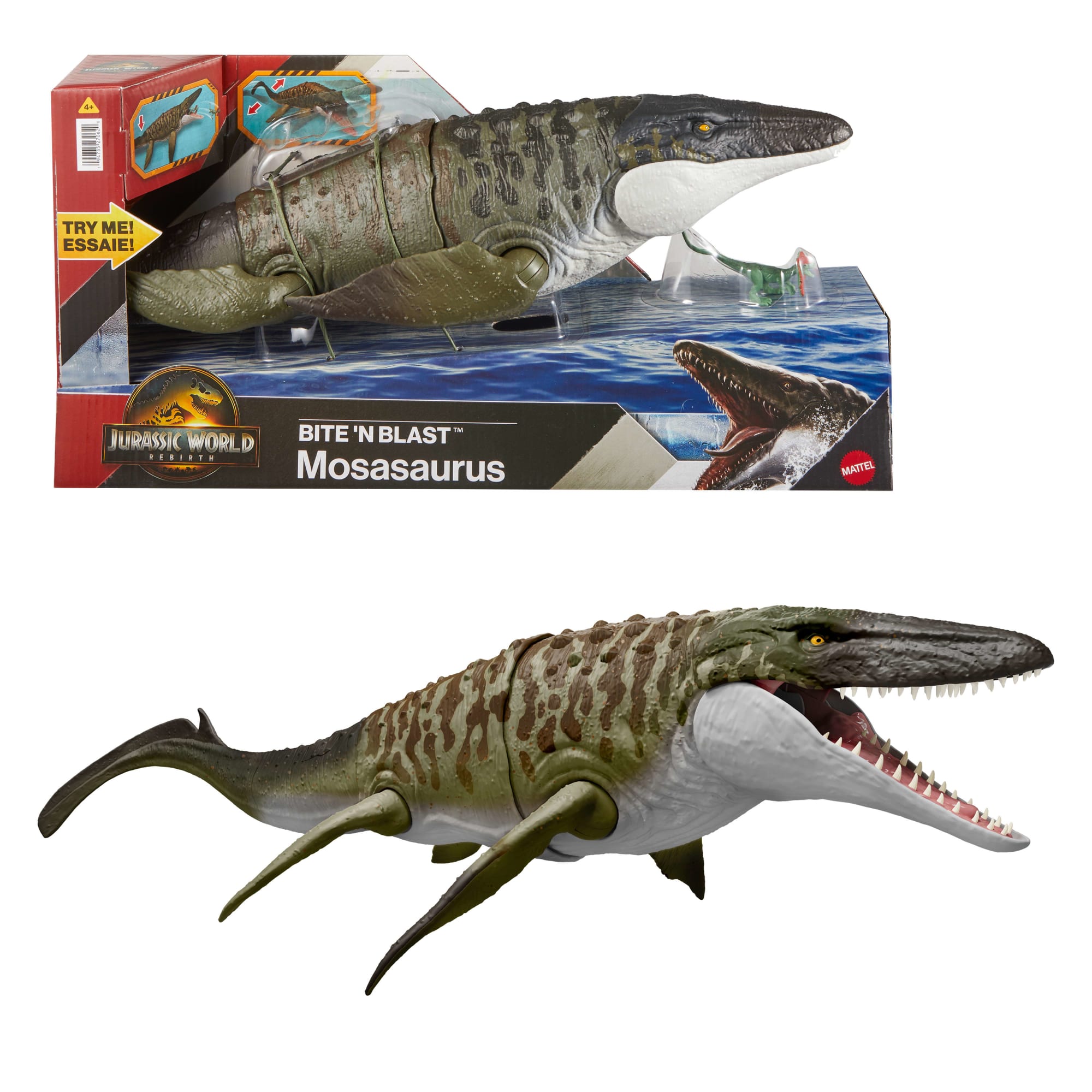 Jurassic World Dinossauro de Brinquedo Rebirth Mosasaurus