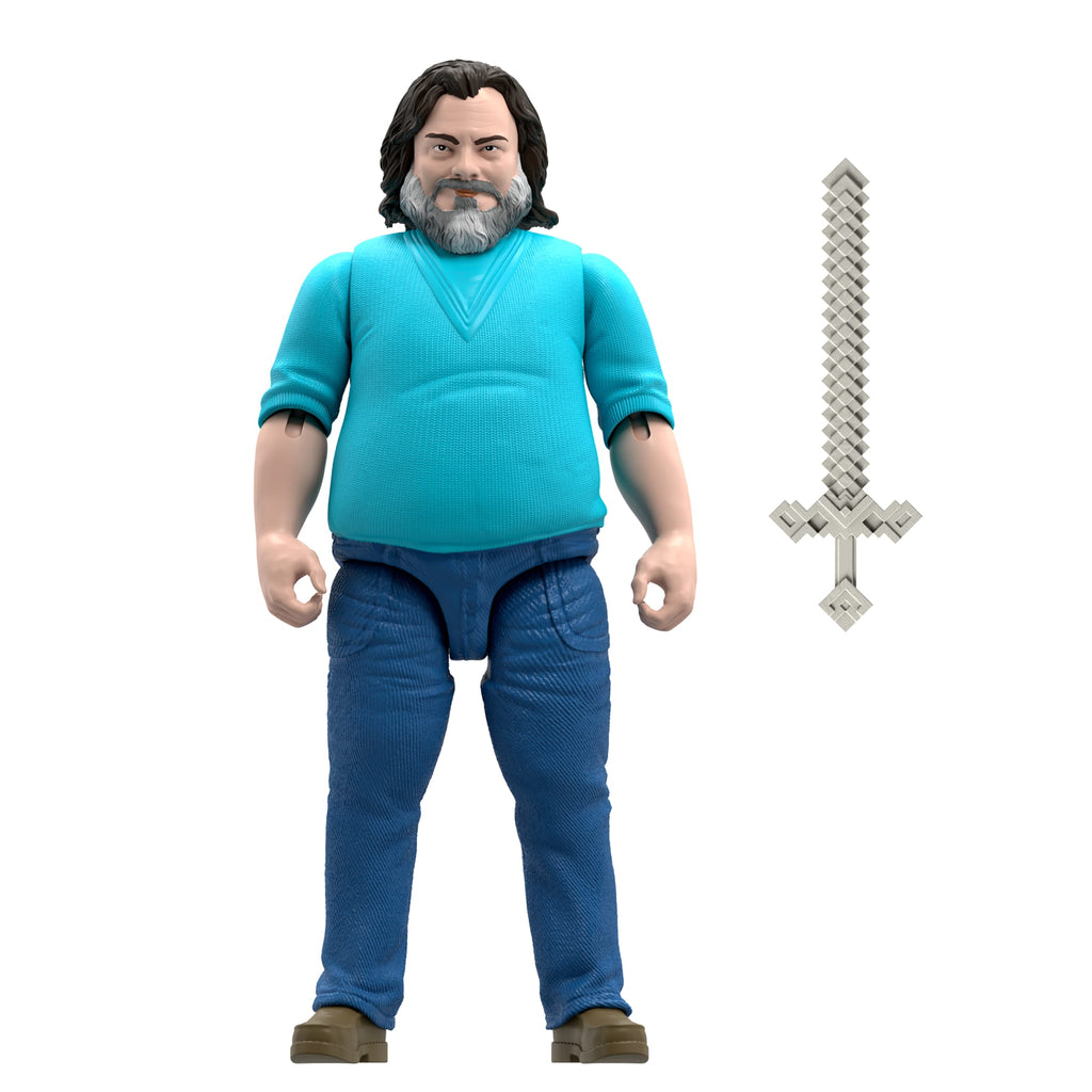 Minecraft-Figurine Articulée Steve-Taille de 30 Cm et Inspirée du Film