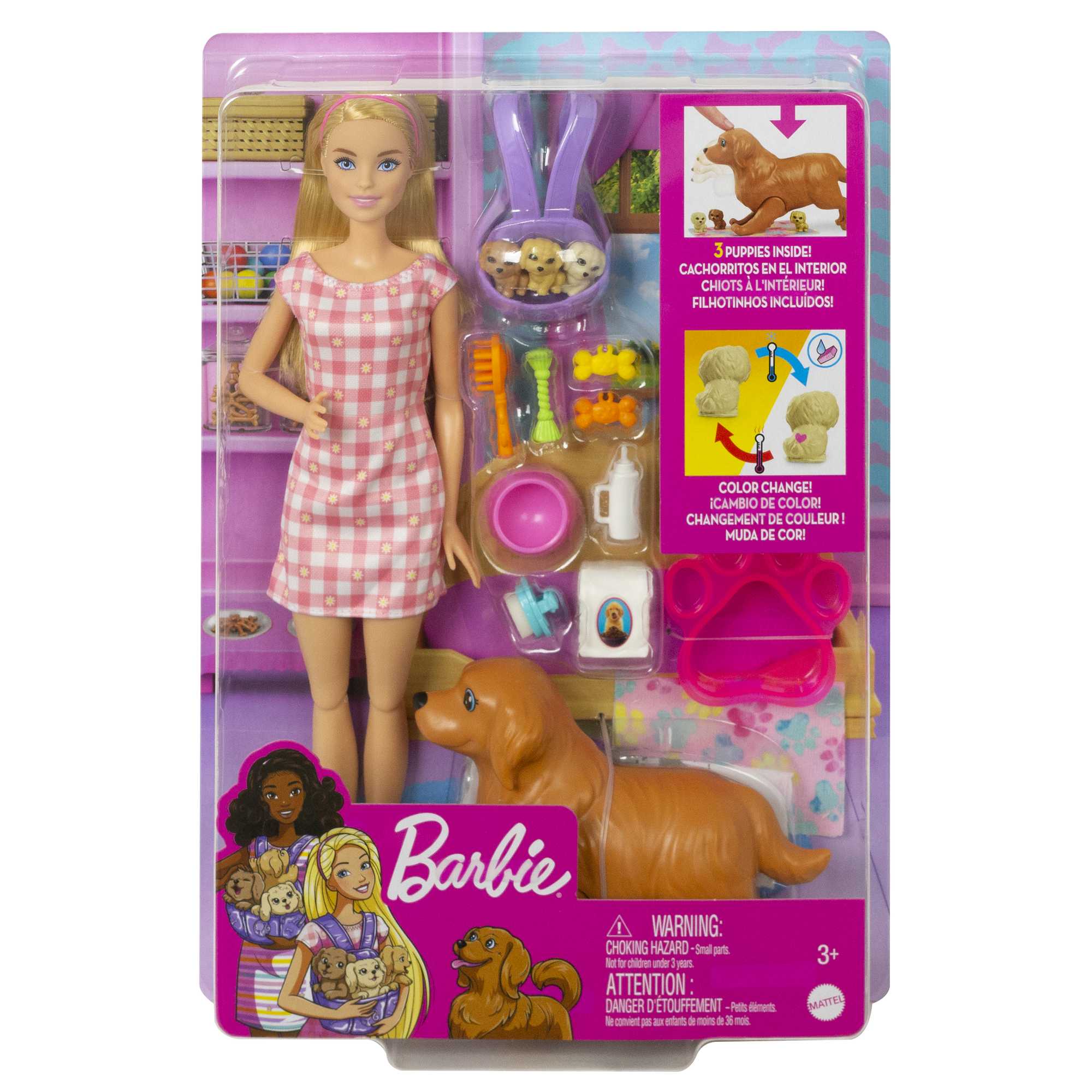 Barbie Set de Juego Cachorros Recién Nacidos
