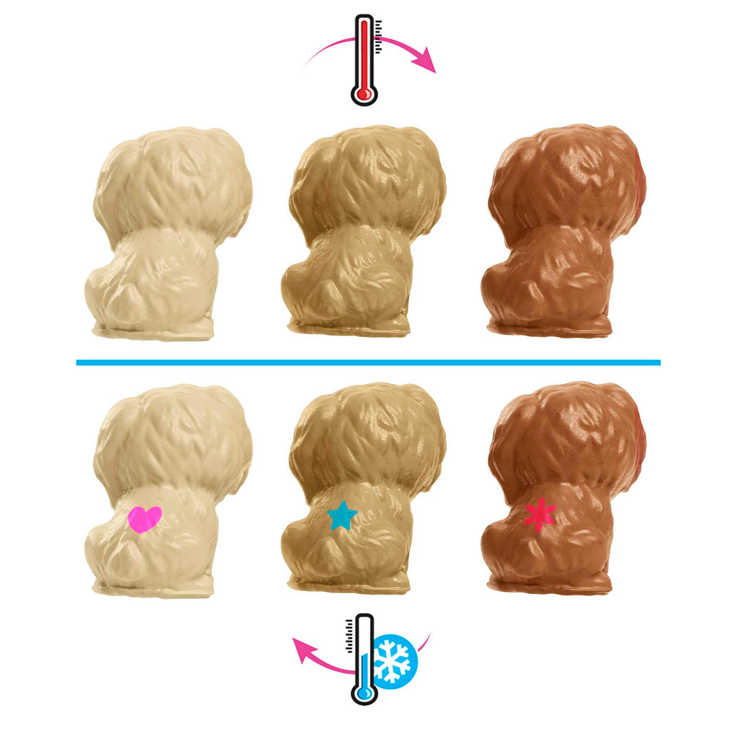 Barbie Conjunto de Brinquedo Cachorrinhos Recém-Nascidos Vestido Xadrez