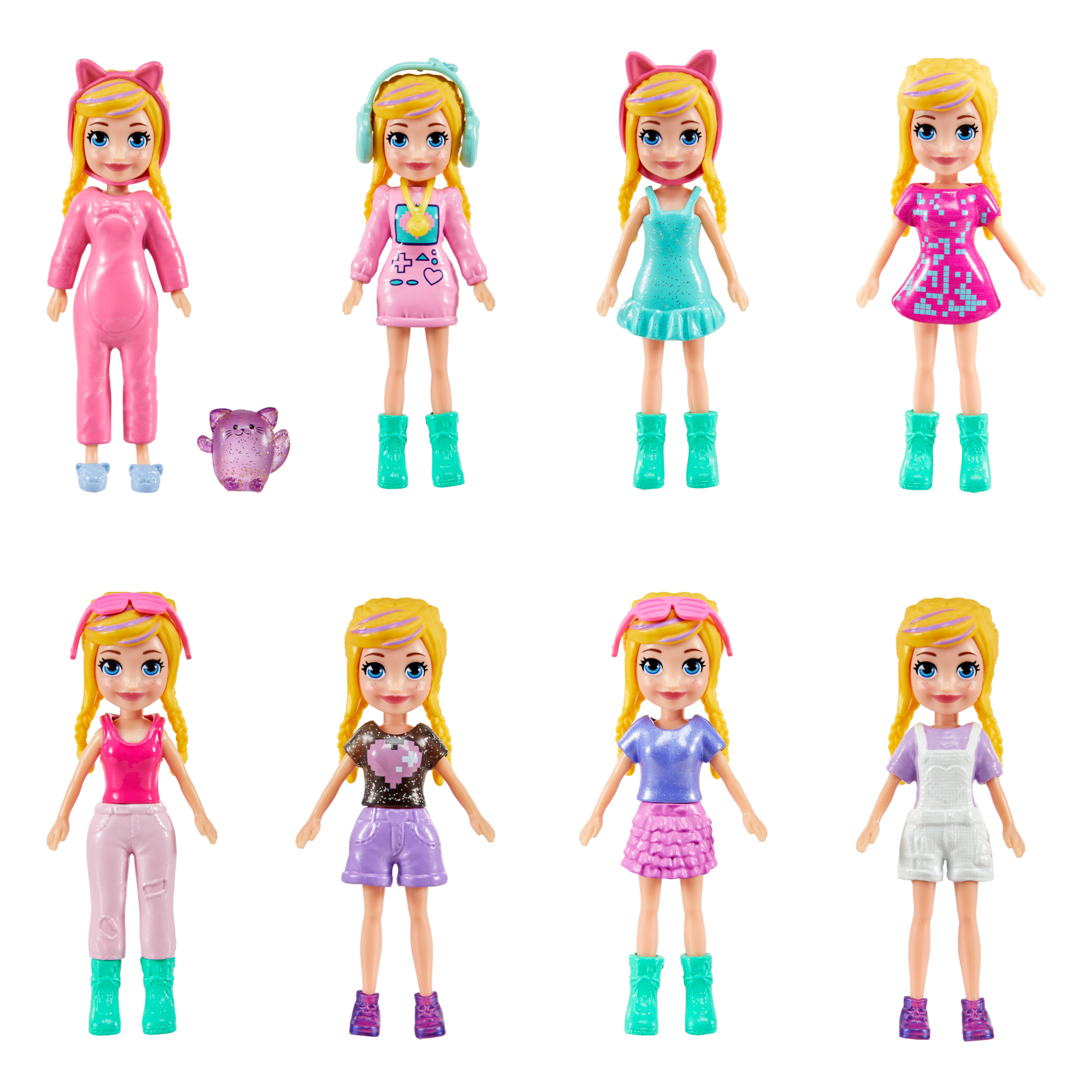 Polly Pocket Medium Fashion Pack, Travel Toy With Dolls And Clothing Accessories