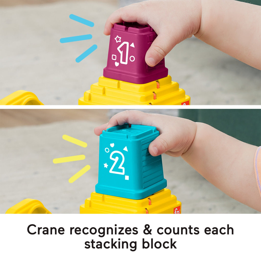 Fisher-Price Count & Stack Crane With Blocks, Lights & Sounds, Multi-Language Version