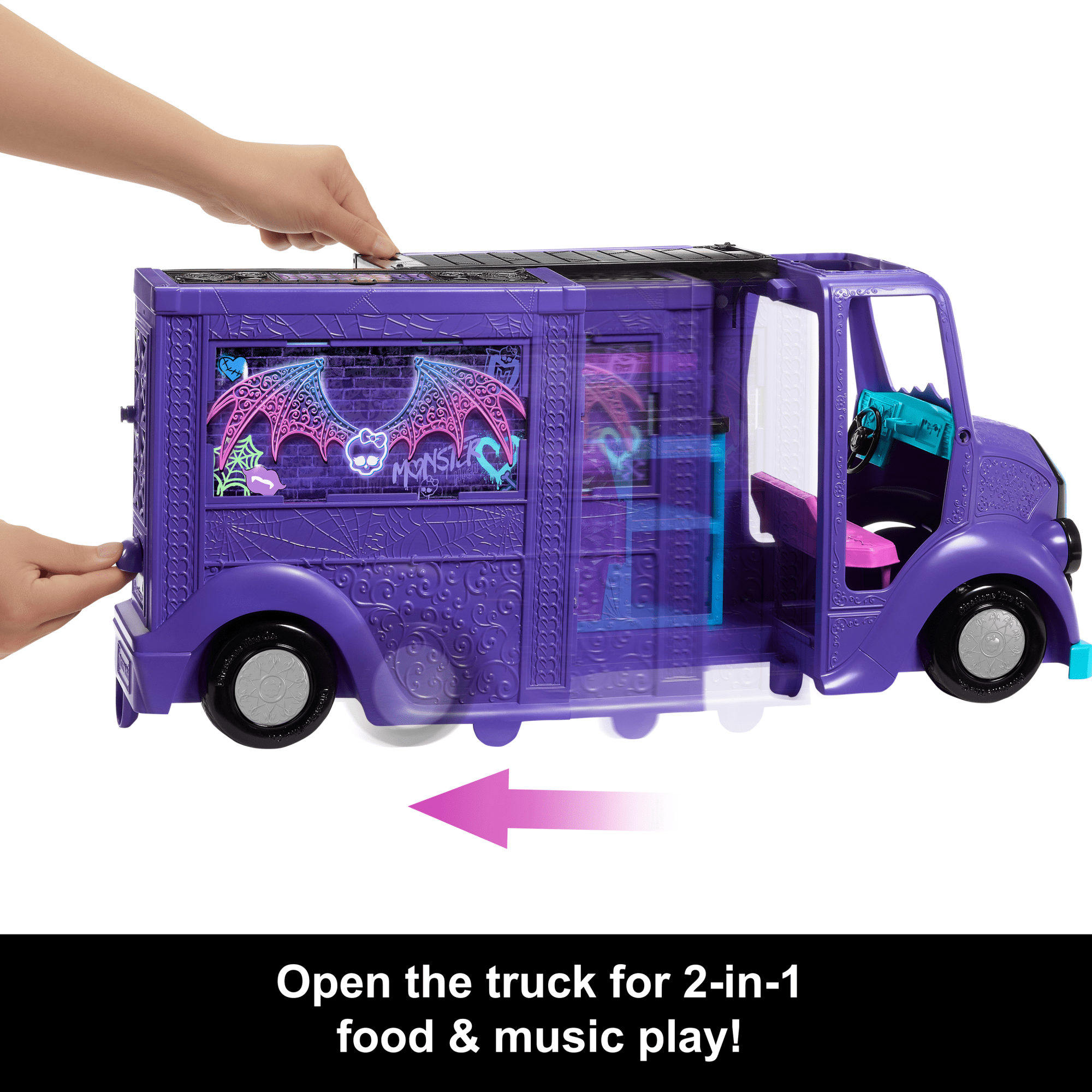 Monster High Draculaura Doll And Fangtastic Rockin’ Food Truck Playset With 13+ Themed Accessoriescessories