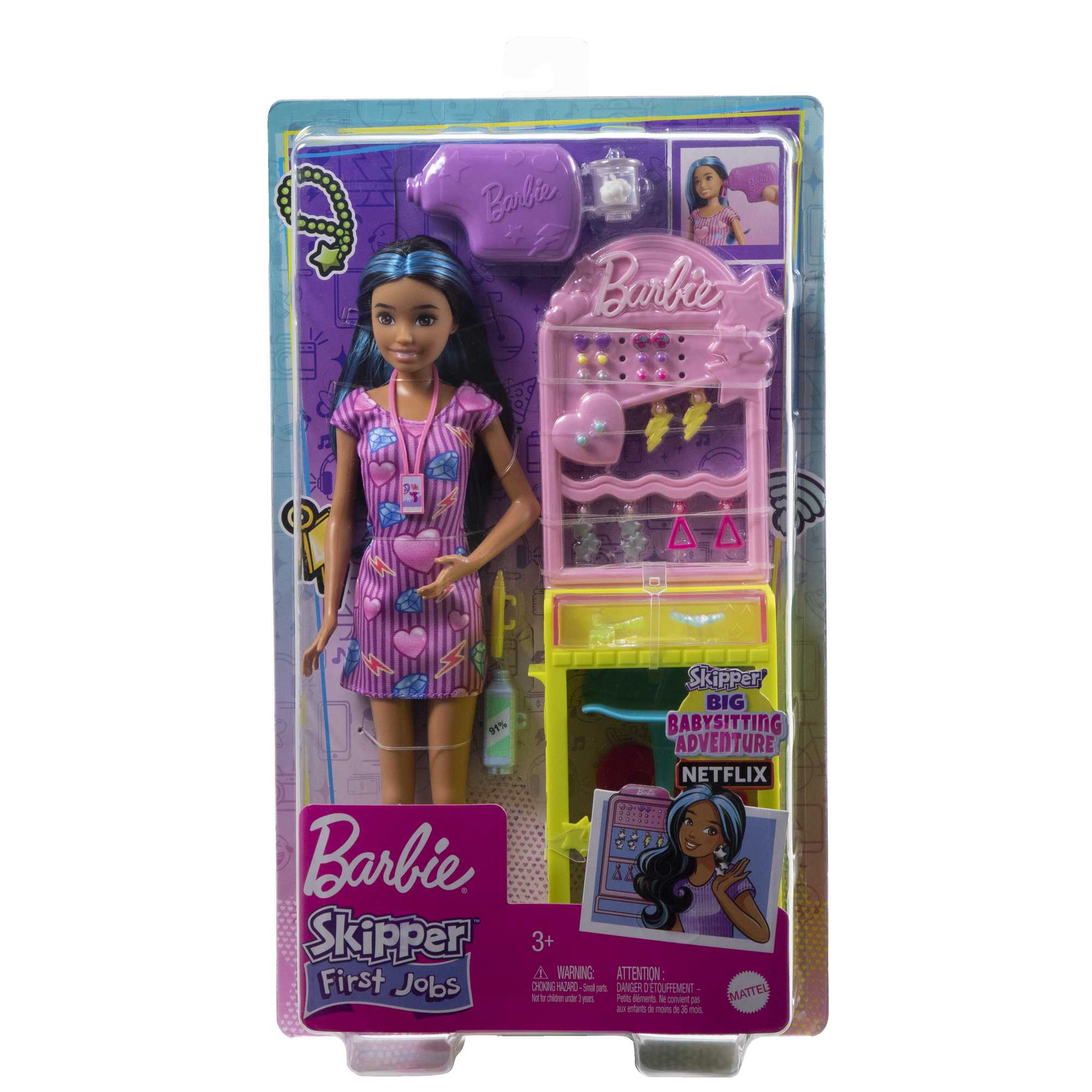 Barbie®-Skipper Premiers Jobs, Coffret Perçage des Oreilles Avec Outil