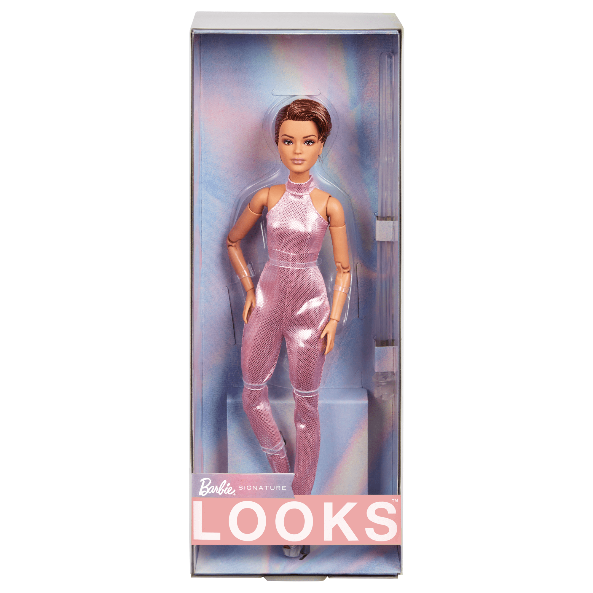 Barbie-Looks-Poupée de Collection N22, Coupe Garçonne et Combinaison