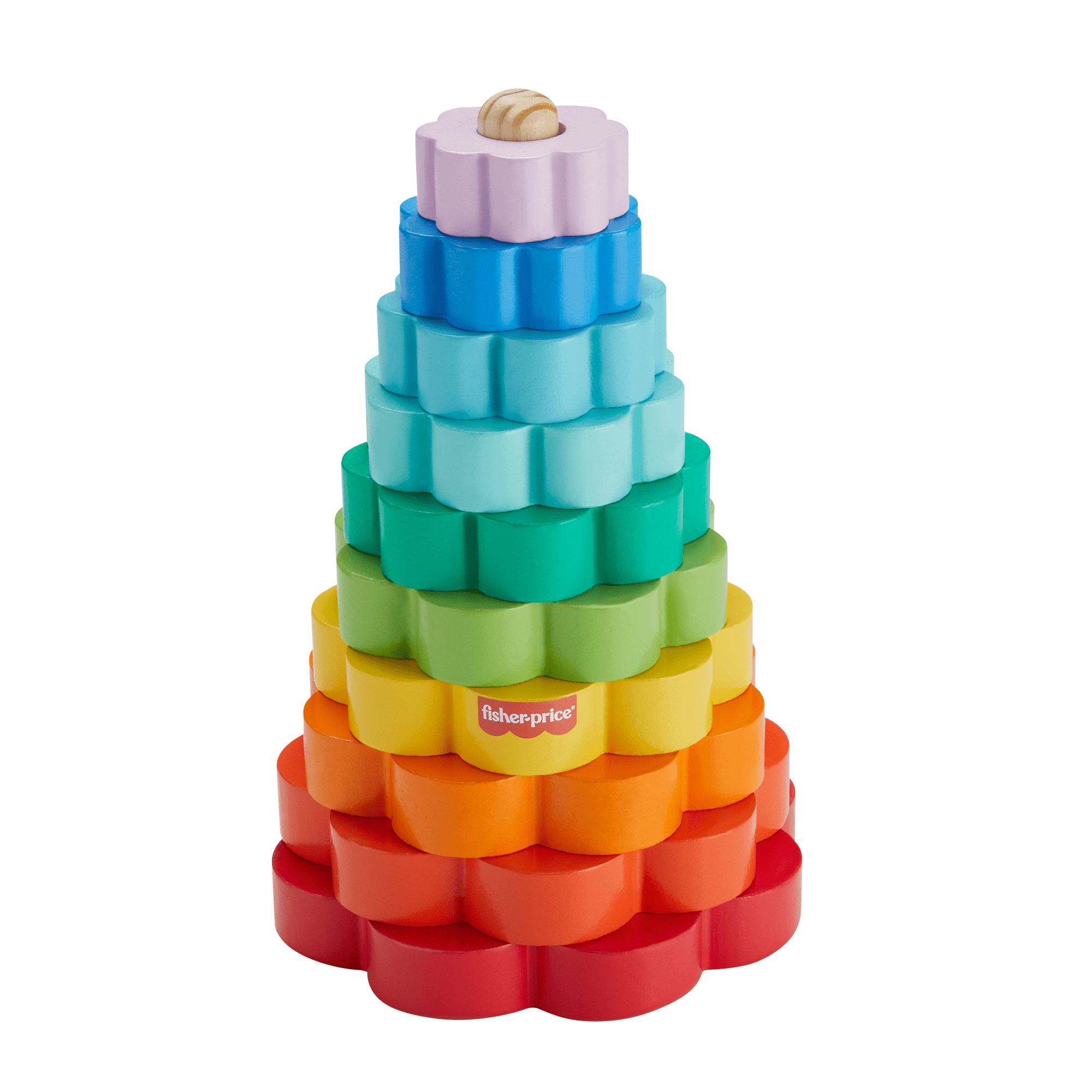 Fisher-Price Brinquedo para Bebês Anéis Empilháveis de Madeira