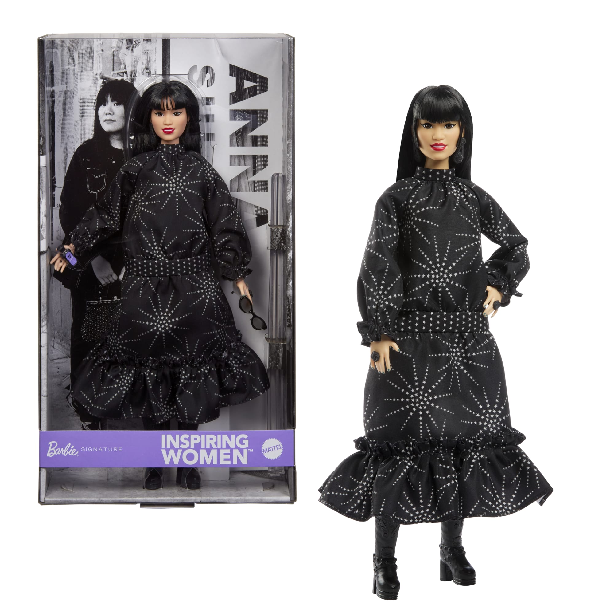 Barbie – Femmes Inspirantes – Poupée et Acc. – Anna Sui, Robe Noire