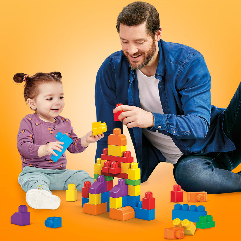 Mega Bloks Juguete de Construcción Bolsa de 60 bloques Azul