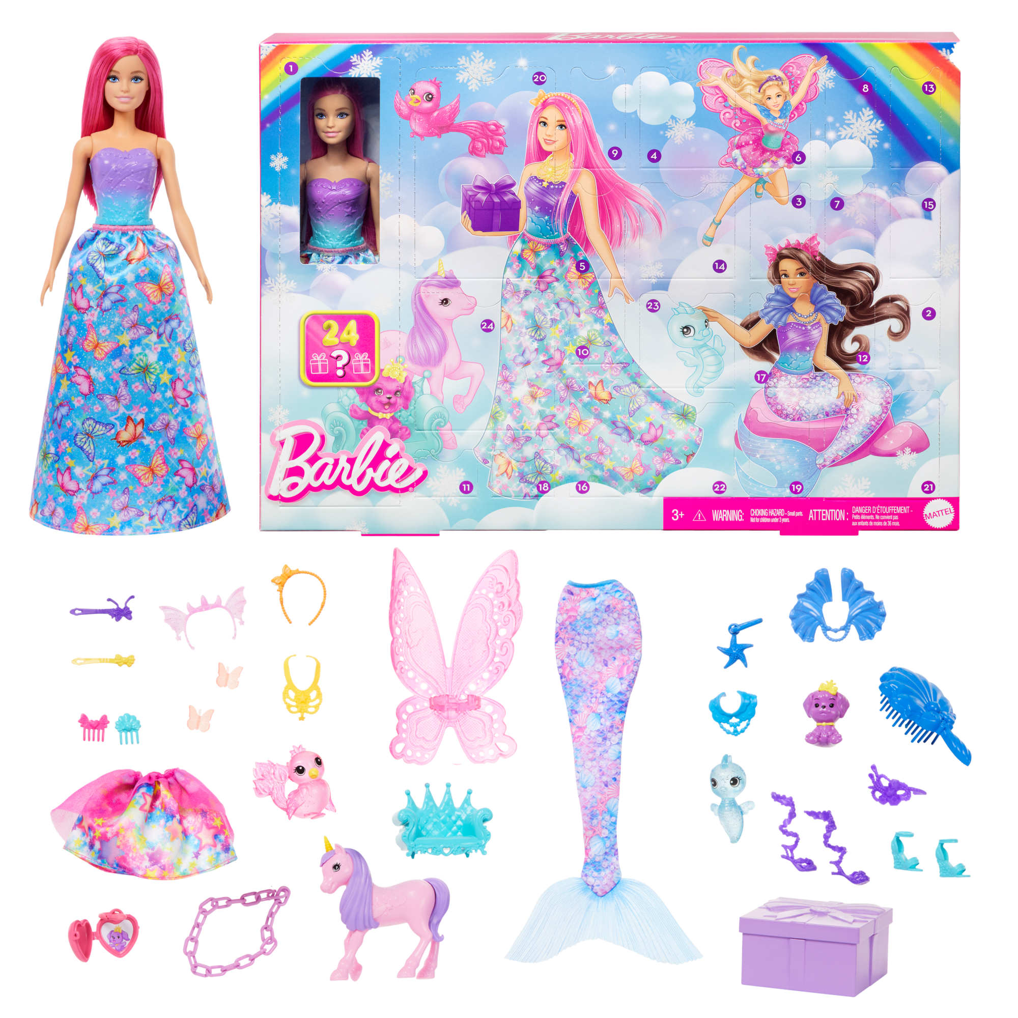Barbie-Calendrier de L’Avent Barbie Dreamtopia-Poupée et Accessoires
