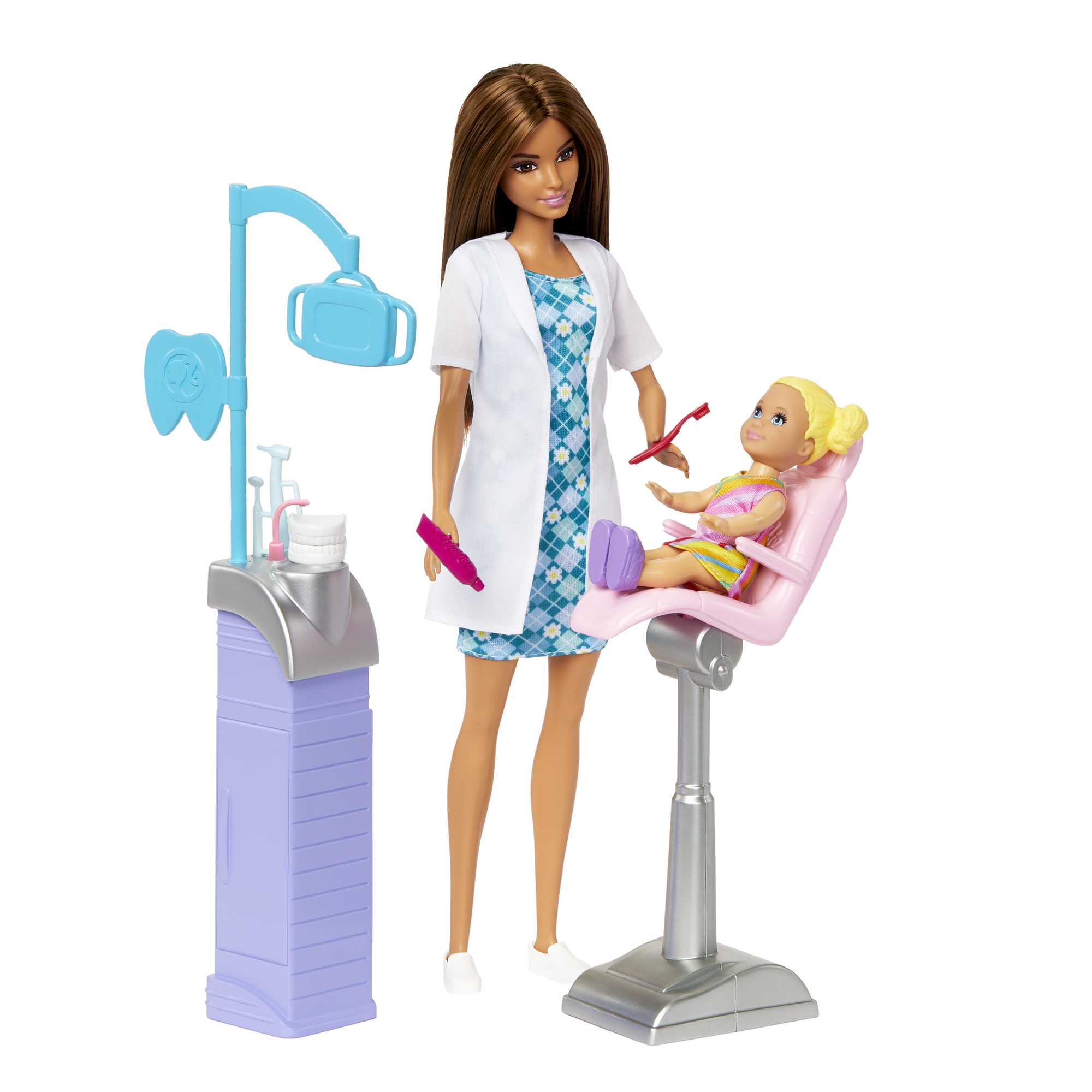 Barbie®-Métiers-Coffret Poupée Barbie® dentiste et Accessoires