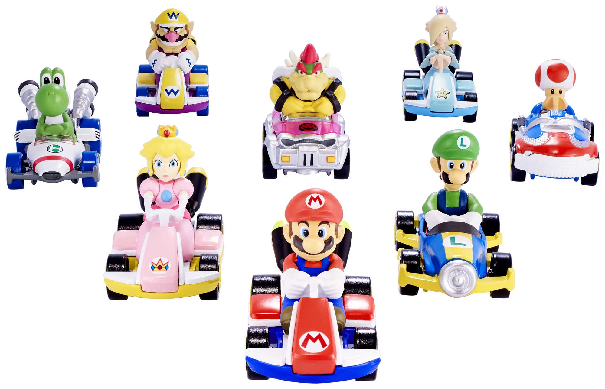 Hot Wheels Mario Kart Veículo de Brinquedo Kart Padrão Wario