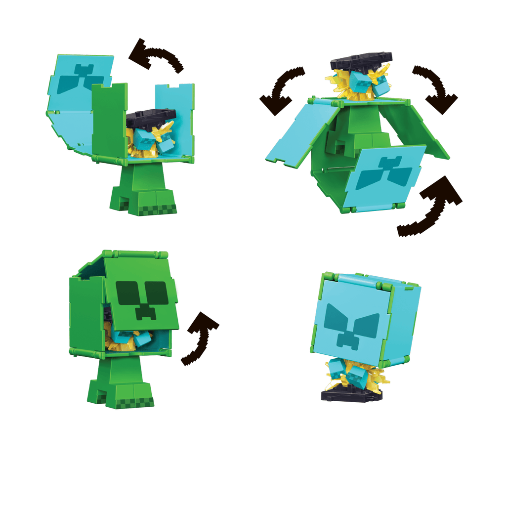 Minecraft Vanilla Figura de Acción Flippin' de 3.75 Creeper + Creeper Cargado