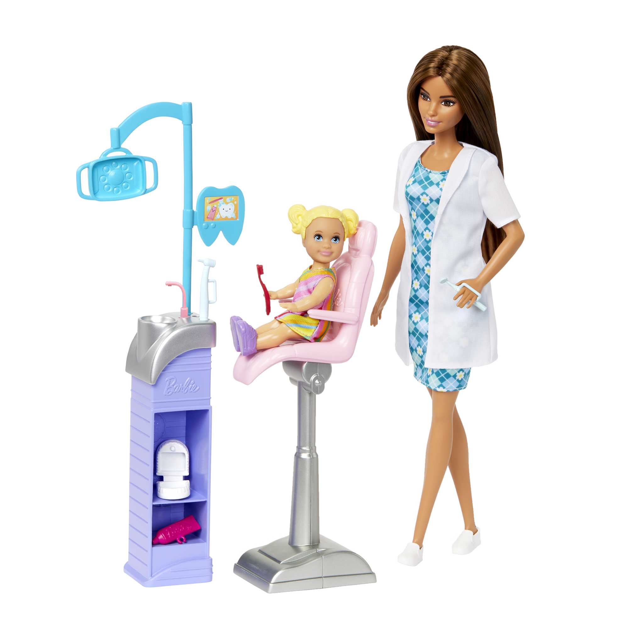 Barbie®-Métiers-Coffret Poupée Barbie® dentiste et Accessoires