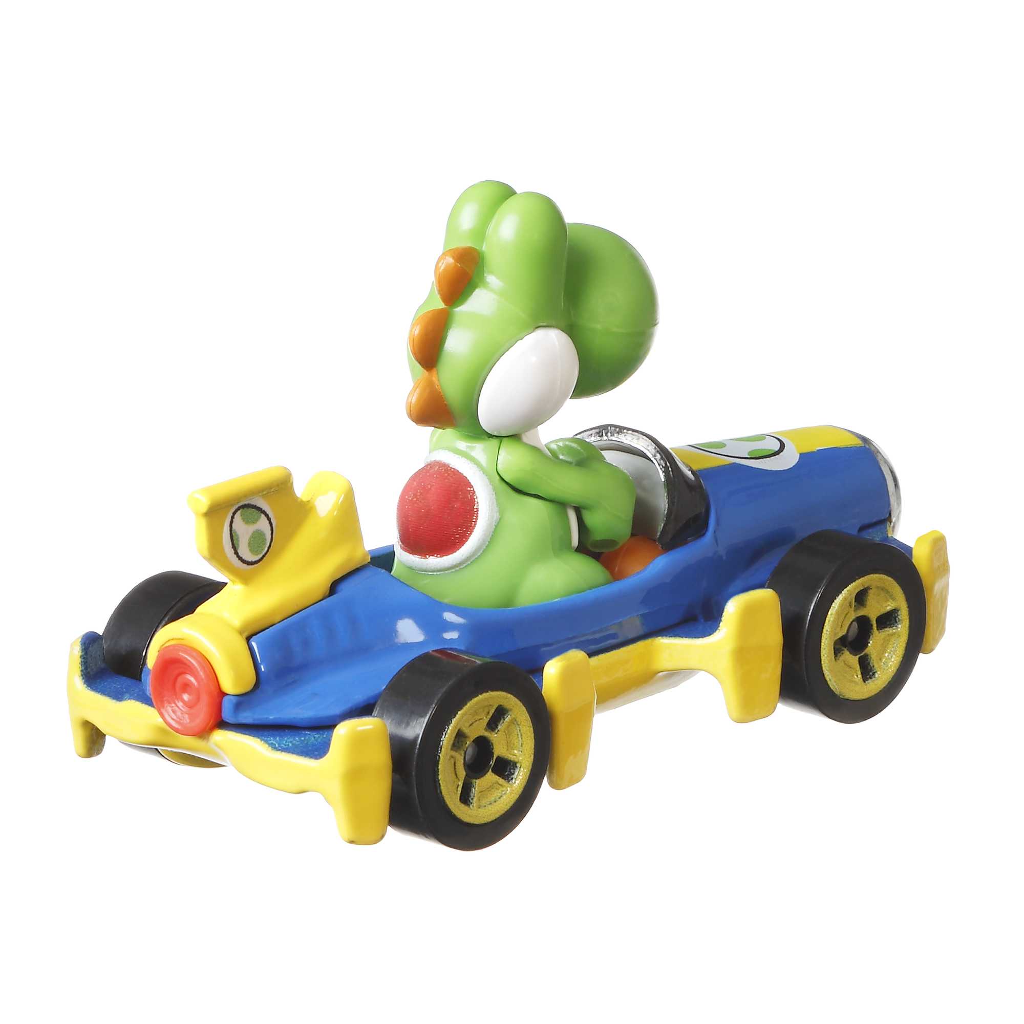 Hot Wheels Mario Kart Vehículo de Juguete Yoshi Mach 8