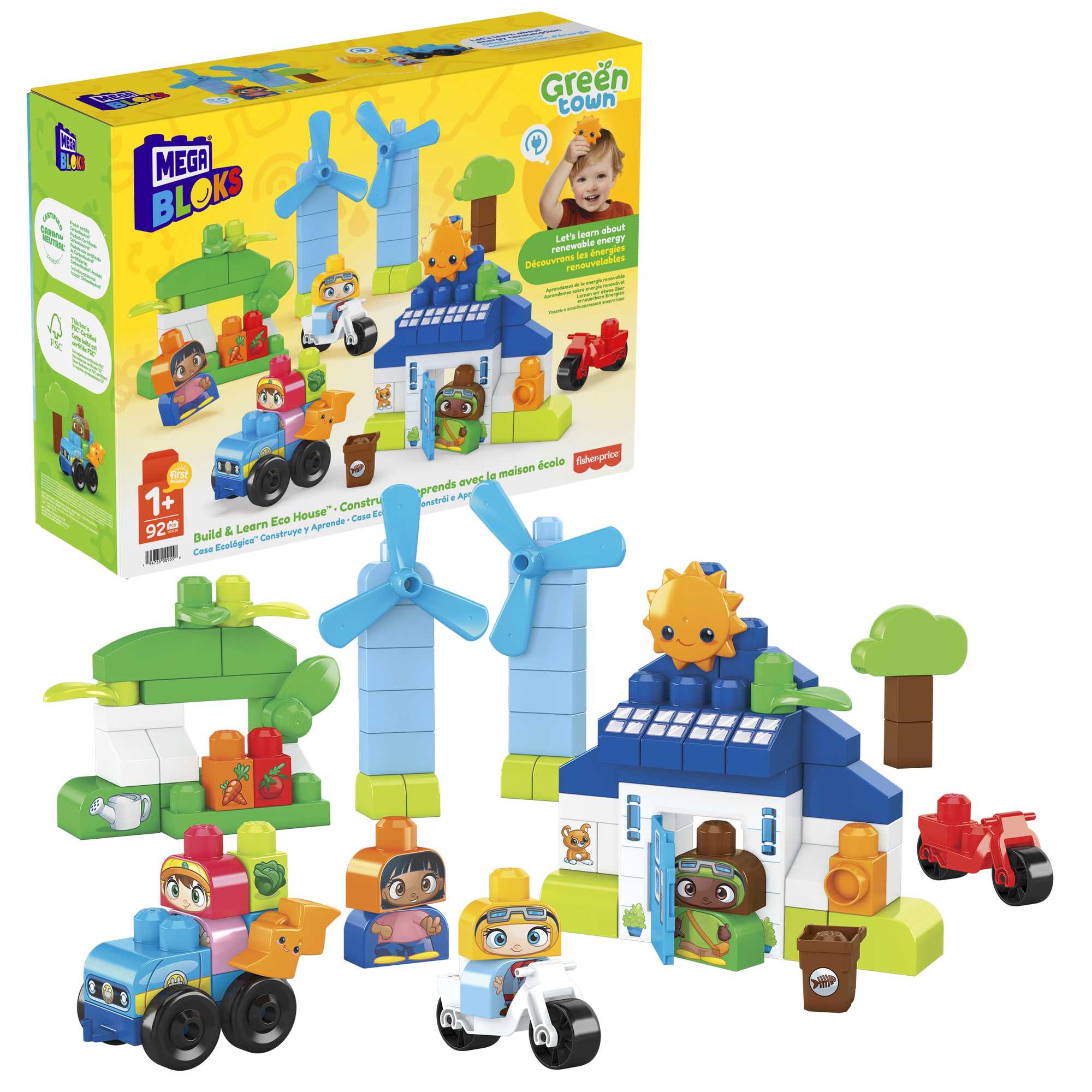 Mega Bloks Ville Verte Maison Écologique Construction et Apprentissage