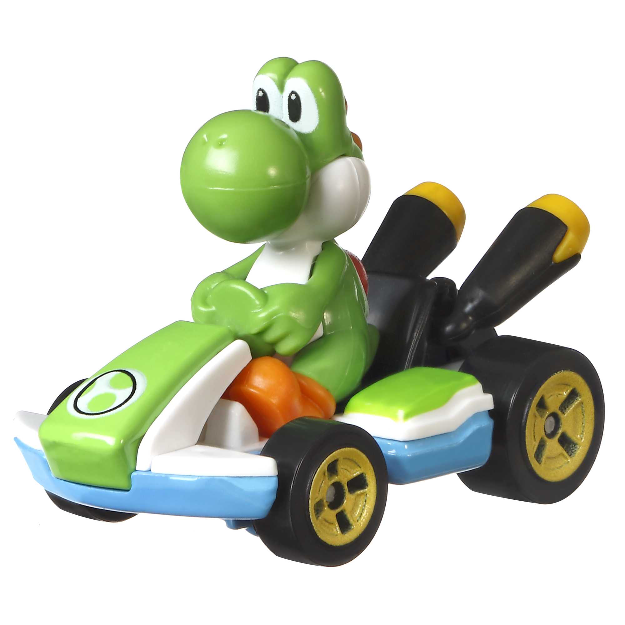 Hot Wheels Mario Kart Veículo de Brinquedo Kart Padrão Yoshi