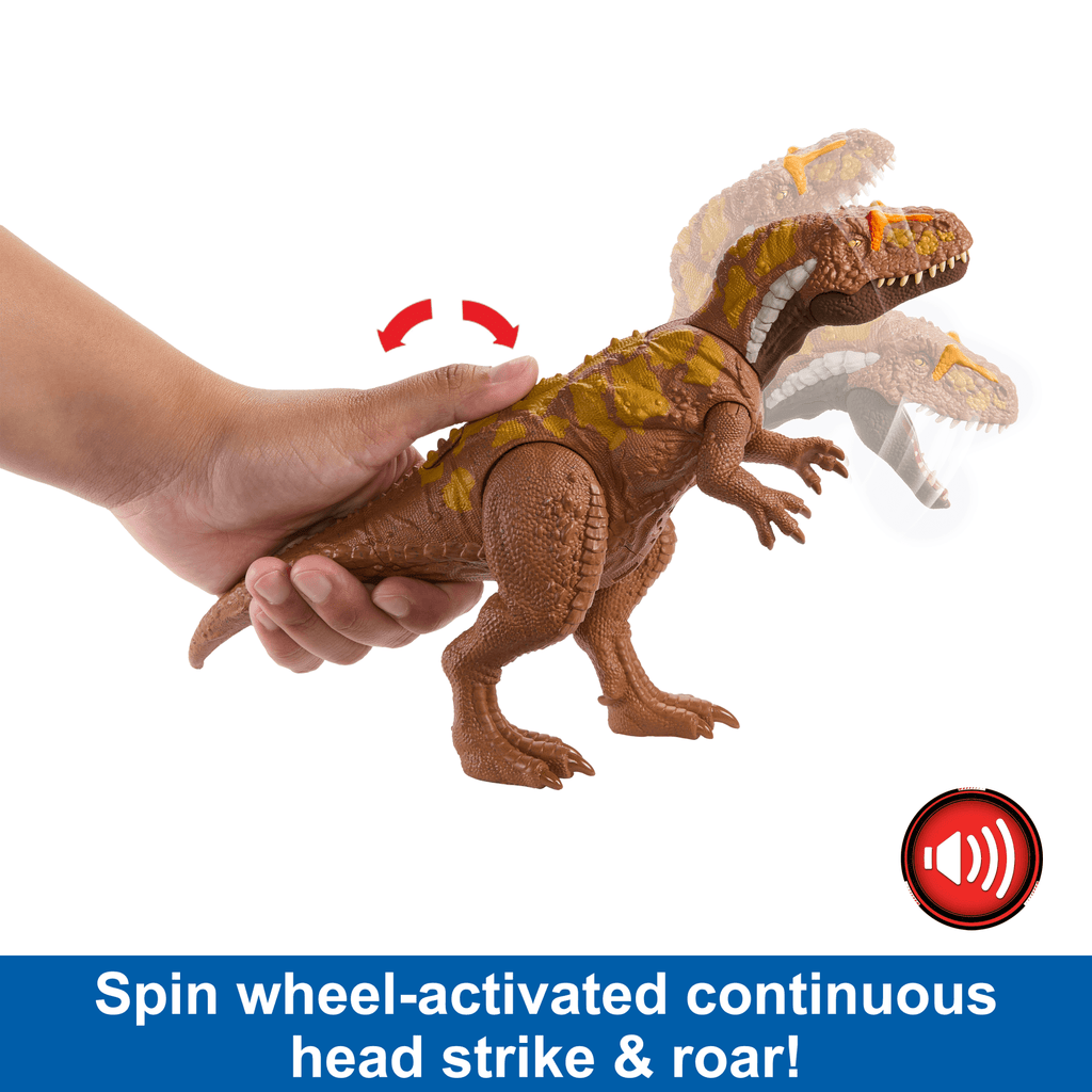 Jurassic World Wild Roar Dinosaur, MEGAlosaurus Action Figure Toy With Sound