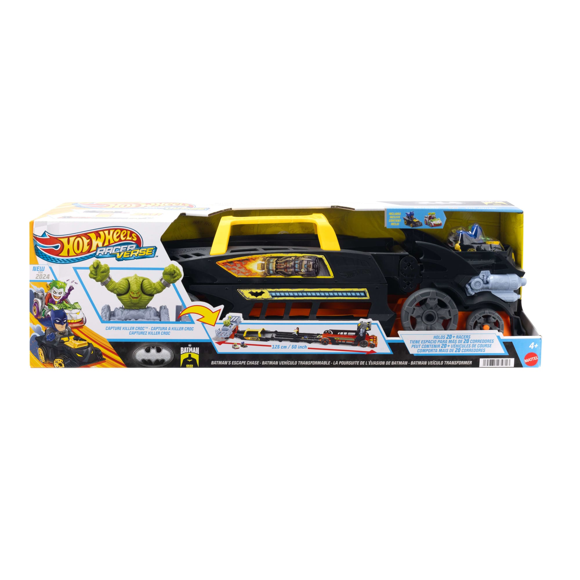 Hot Wheels Racerverse Batman's Escape Chase Track Set, Die-Cast Joker & Batman Toy Cars